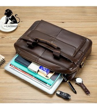 Laoshızı Hakiki Deri Moda Crossbody Siyah Erkek Sırt Çantası