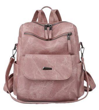 Jzcat Büyük Kapasiteli Vintage Pembe Kadın Sırt Çantası