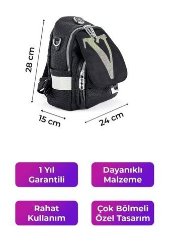Kriste Bell Siyah 26392 Kadın Sırt Çantası