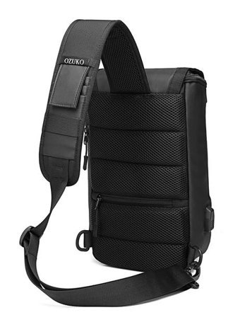 Ozuko 9334 Usb Çapraz Turuncu Erkek Sırt Çantası
