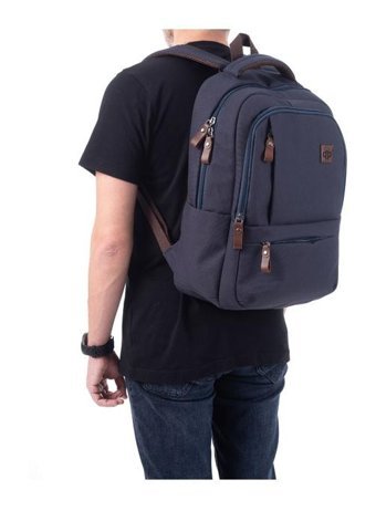 Paqpa Qp Madre Gabardin Kumaş Laptop Bölmeli Lacivert Rt Erkek Sırt Çantası