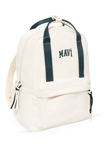 Mavi Logo Baskılı Beyaz 1912481 34523 Kadın Sırt Çantası