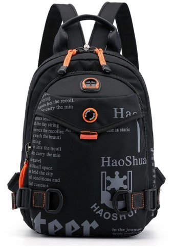 Crossbody Çok Fonksiyonlu Su Geçirmez Siyah Erkek Sırt Çantası