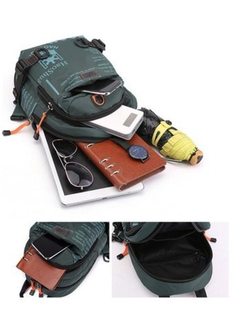Crossbody Çok Fonksiyonlu Su Geçirmez Siyah Erkek Sırt Çantası