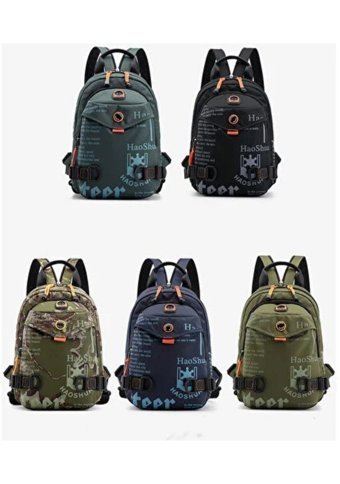 Crossbody Çok Fonksiyonlu Su Geçirmez Siyah Erkek Sırt Çantası