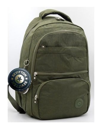 Case Club 2400 Haki Krinkıl Kumaş Günlük Kadın Sırt Çantası