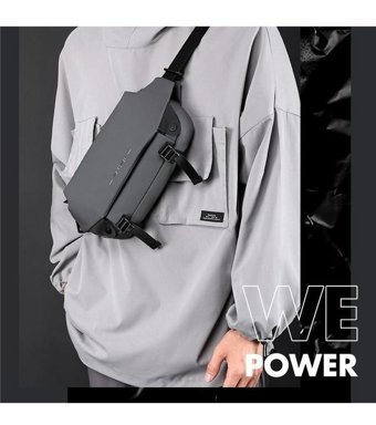 Wepower Premium Çapraz Askı Gri Erkek Sırt Çantası