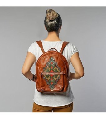 Gön Handmade Deri Lav Camel Kadın Sırt Çantası
