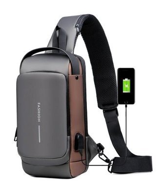Worryfree Shopping Usb Portlu Erkek Sırt Çantası Açık Gri