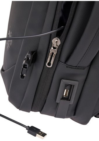 U.S. Polo Assn. 24489 Laptop Bölmeli Siyah Erkek Sırt Çantası