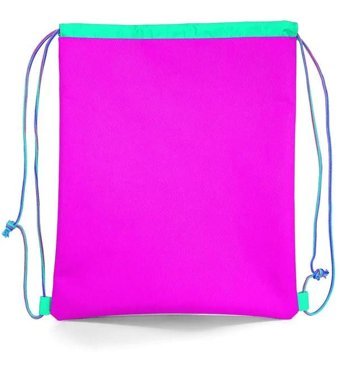 Coral High Kids Mor Pembe Kedi Desenli İpli Büzgülü 22432 Kadın Sırt Çantası