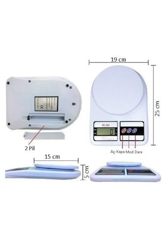Kitchen Design Lab Dijital Hassas Hazneli 10 kg Mutfak Tartısı