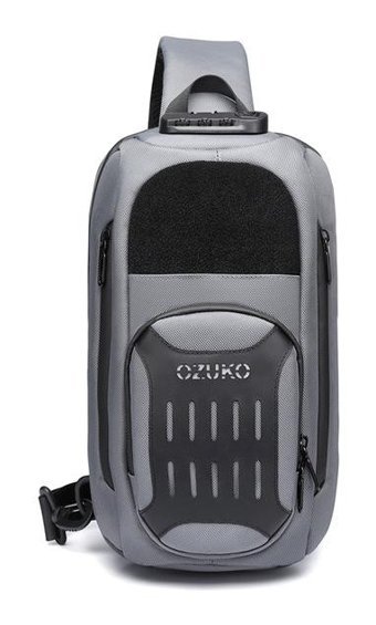 Ozuko 9361 Büyük Kapasiteli Spor Çapraz Gri Erkek Sırt Çantası