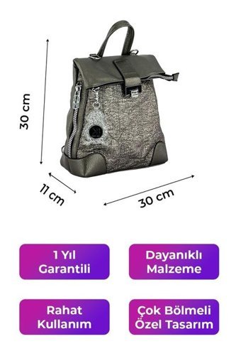 Generic Kriste Bell Pewter 26450 Kadın Sırt Çantası