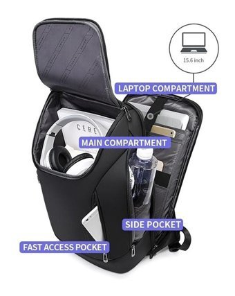 Sones Bange Bg2517 Usb Portlu Gri Erkek Sırt Çantası