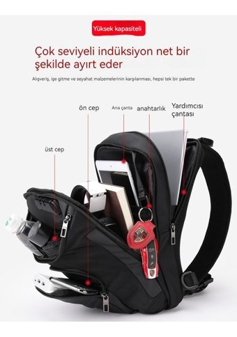 Season Spor Crossbody Moda Gençlik Küçük Siyah Erkek Sırt Çantası