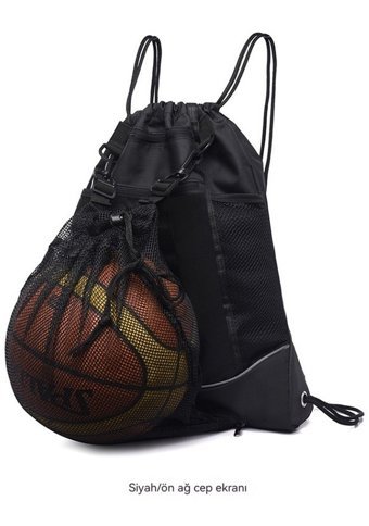 Luckystar Basketbol Büyük Kapasitesi Siyah Erkek Sırt Çantası