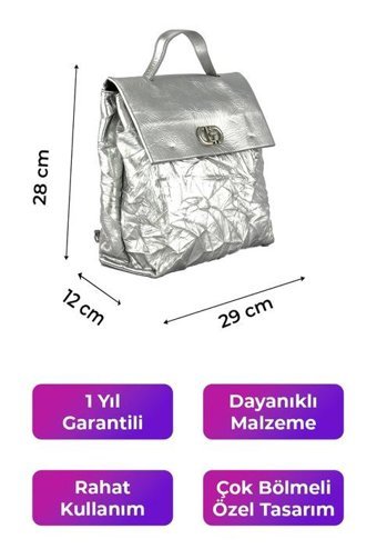 Kriste Bell Gümüş 26494 Kadın Sırt Çantası