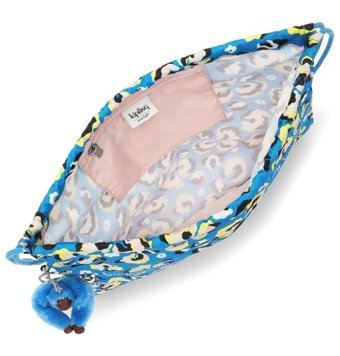 Kipling Supertaboo Büzgülü Yüzücü Mavi Leopard Floral Kadın Sırt Çantası