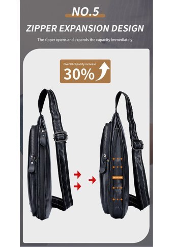 Bull Captan Moda Crossbody Siyah Erkek Sırt Çantası