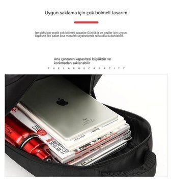 Jzcat Büyük Kapasiteli Kırmızı Erkek Sırt Çantası