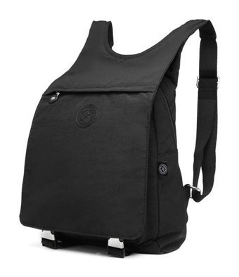 Smart Bags Orta Boy Krinkıl Kumaş 3114 Siyah Kadın Sırt Çantası