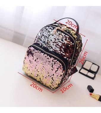 Lebıhmurah Wbp1414 Moda Lar Küçük Pullu Çift Lu Kadın Sırt Çantası