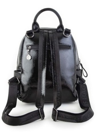 Eastpak Nas 1081 Yazılı Kırışık Rugansiyah Kadın Sırt Çantası