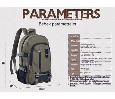 Carrier Retro Günlük Seyahat Kanvas Haki Erkek Sırt Çantası