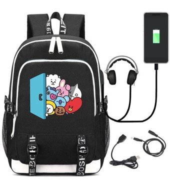 Generic Usb Şarjlı Moda Erkek Sırt Çantası Çok Renkli