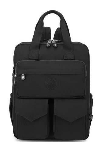 Smart Bags Büyük Boy Krinkıl Kumaş 1175 Siyah Kadın Sırt Çantası