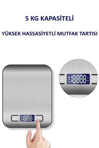 Maroken Dijital Hassas Hazneli 5 kg Mutfak Tartısı