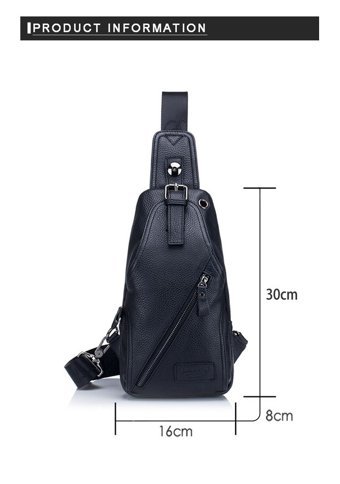 Bull Captan Şık Su Geçirmez Crossbody Kahverengi Erkek Sırt Çantası