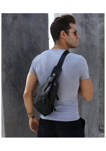 Bull Captan Şık Su Geçirmez Crossbody Kahverengi Erkek Sırt Çantası