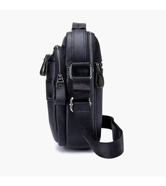 Sımıcg Deri Crossbody Siyah Erkek Sırt Çantası