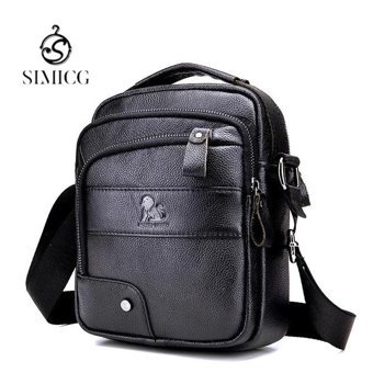 Sımıcg Deri Crossbody Siyah Erkek Sırt Çantası