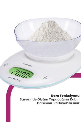 GoldMaster IN-6121 Dijital Hassas Hazneli 7 kg Mutfak Tartısı