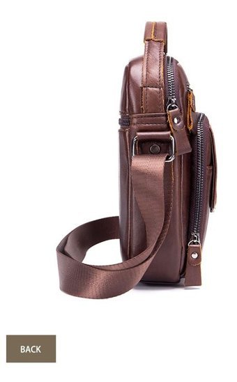 Bull Captan Retro Crossbody Kahverengi Erkek Sırt Çantası - Sarı