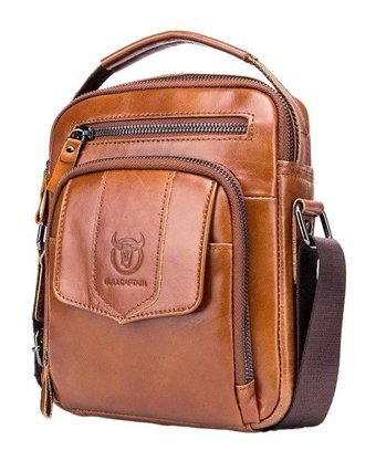 Bull Captan Retro Crossbody Kahverengi Erkek Sırt Çantası - Sarı