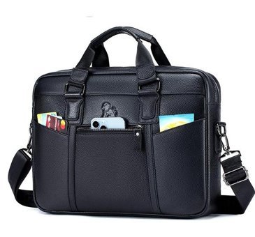Laoshızı Hakiki Deri Crossbody Siyah Erkek Sırt Çantası