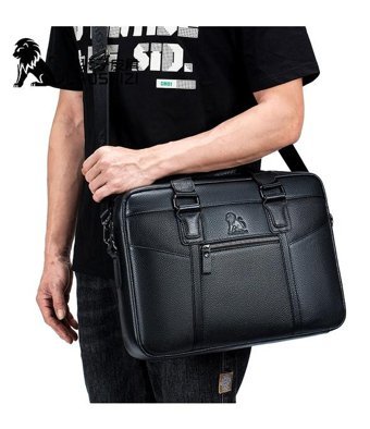 Laoshızı Hakiki Deri Crossbody Siyah Erkek Sırt Çantası