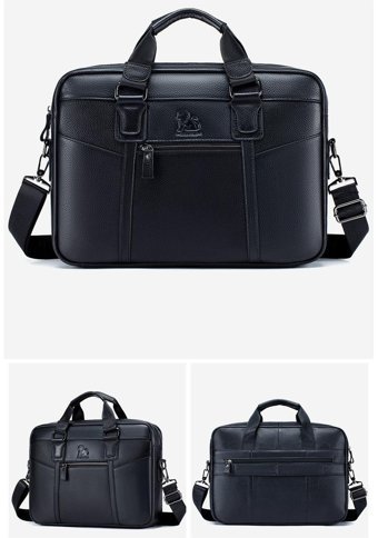 Laoshızı Hakiki Deri Crossbody Siyah Erkek Sırt Çantası