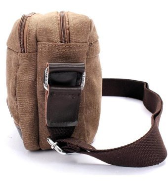 Generic Vintage Kanvas Crossbody Klasik Siyah Erkek Sırt Çantası