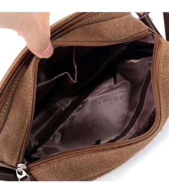 Generic Vintage Kanvas Crossbody Klasik Siyah Erkek Sırt Çantası