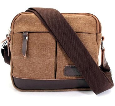Generic Vintage Kanvas Crossbody Klasik Siyah Erkek Sırt Çantası