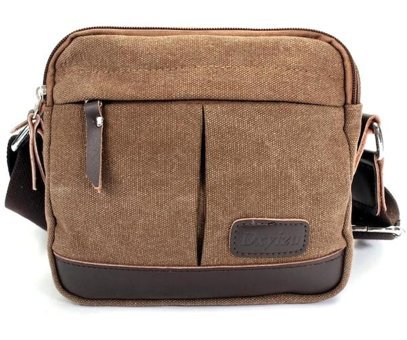 Generic Vintage Kanvas Crossbody Klasik Siyah Erkek Sırt Çantası