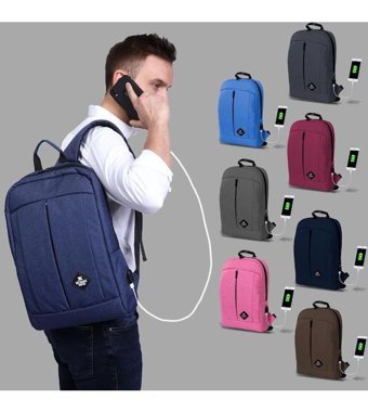 My Valice Smart Bag Galaxy Usb Şarj Girli Notebook Mavi Erkek Sırt Çantası