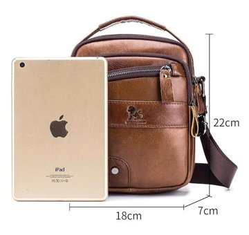 Sımıcg Deri Crossbody Kahverengi Erkek Sırt Çantası