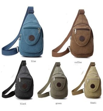 Generic Yeni Ve Kadın Kanvas Crossbody Çapraz Erkek Sırt Çantası Çok Renkli