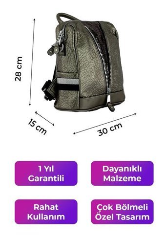 Generic Kriste Bell Pewter 26457 Kadın Sırt Çantası